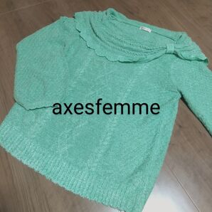 axes femme アクシーズ ビッグリボン トップス ゴシック ロリィタ ニット セーター トップス M 長袖 春ニット