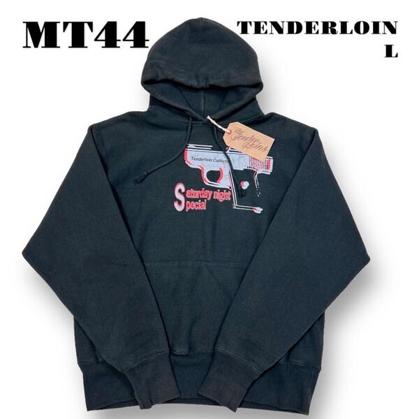 希少品! TENDERLOIN プル オーバー パーカー 初期 ブラック 黒 L