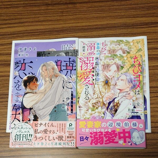 BL新刊小説 ちびヨメは氷血の辺境伯に溺愛される 最愛/ 月齢、暁に恋を知れ下/伊達きよ コミコミ特典小冊子付き