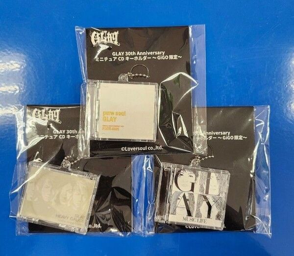 GIGO限定 GLAY 30th ミニチュアCDキーホルダーvol.1