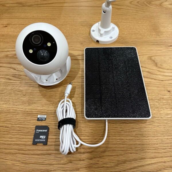 SwitchBot 防犯カメラ 充電式 ソーラーパネル付き SDカード付き