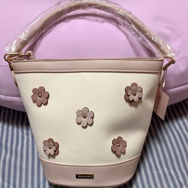 【新品】Maison de FLEUR フラワーモチーフ2Wayショルダーバッグ メゾンドフルール ハンドバッグ