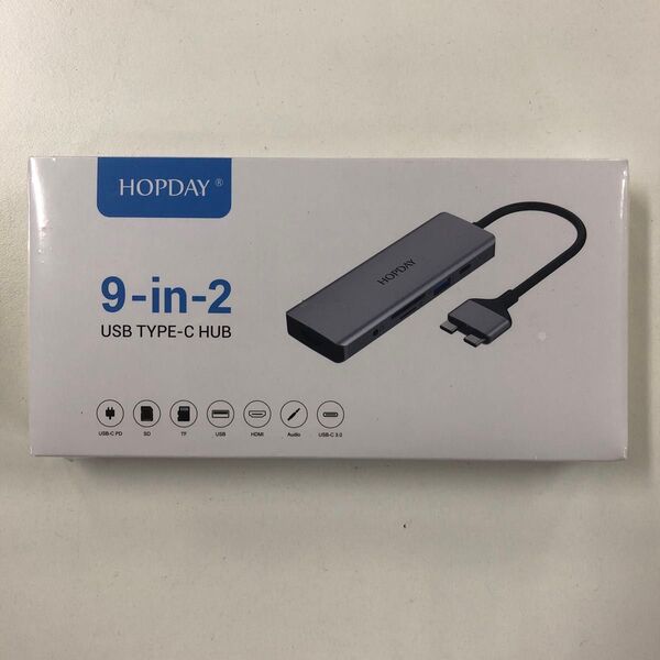 HOPDAY 9-in-2 USB TYPE-C HUB グレー