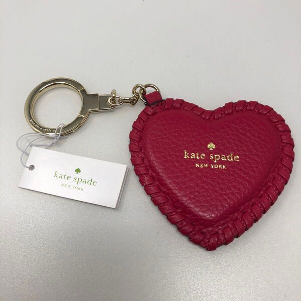 kate spade NEW YORK ハート型キーホルダー レッド 未使用