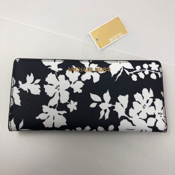MICHAEL KORS 長財布 花柄 モノトーン 新品未使用