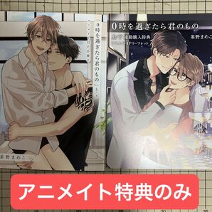 0時を過ぎたら君のもの 上下 茶野まめこ アニメイト限定 小冊子 連動特典リーフレットのみ