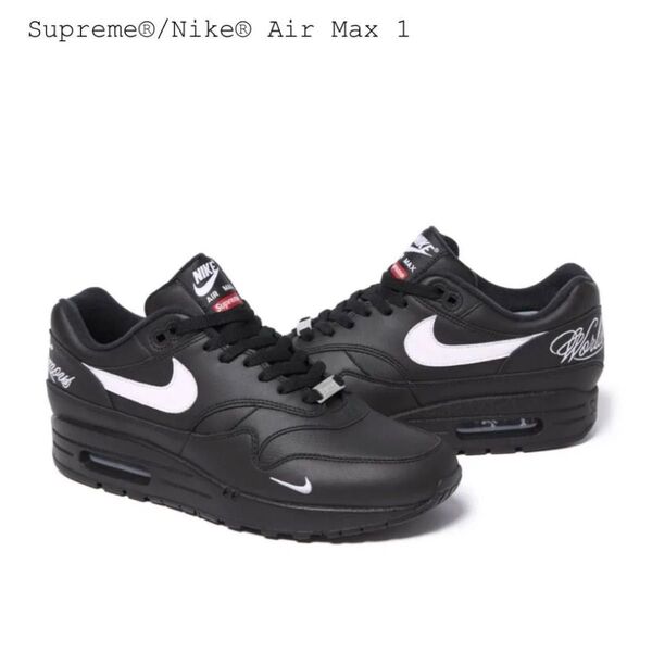 Supreme × Nike Air Max 1 "Black" 27cm