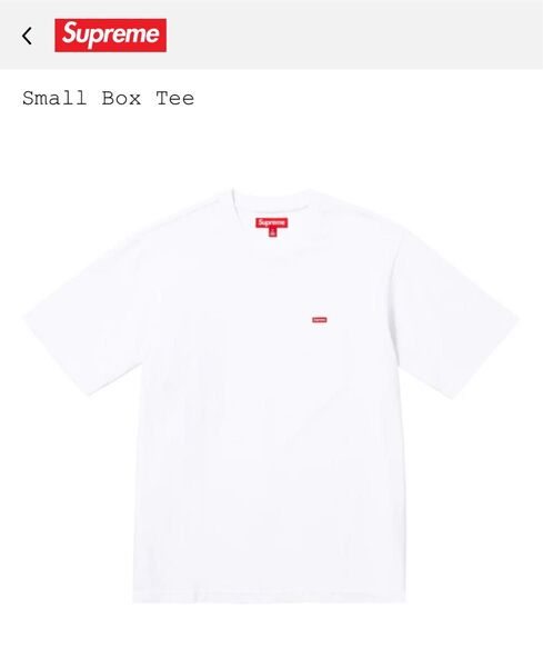 Supreme Small Box Tee "White" (25SS) Lサイズ