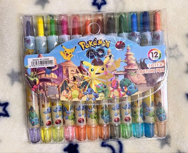 【新品・未使用】ポケットモンスター 回転クレヨン 12色セット 05