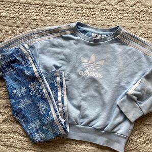 adidas スウェットトレーナー レギンス セットアップ 2点セット 110cm