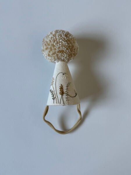 KruhitkaLove / Party Hat with Flower Embroidery Big (10m-adult)