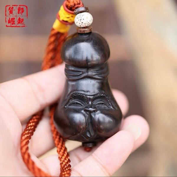 縁起物 キーホルダー お守り 黒檀 男性器 ペニス 男根 商売繁盛 厄除け