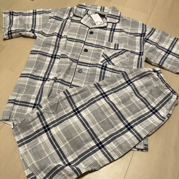 紳士パジャマ Mサイズ チェック柄 新品 未使用