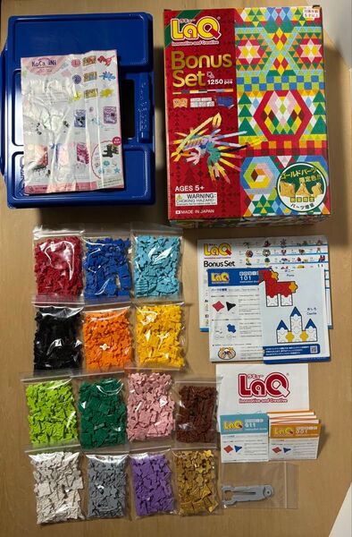 LaQ ラキュー 約1220 ピース 限定 ゴールド パーツ 有り ヨシリツ 日本製 ケース 説明書 知育 ボーナスセット2020