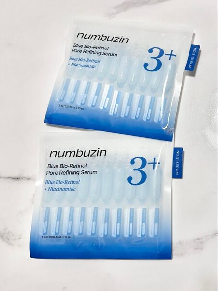 アオレチ 2セット ナンバーズイン 3番 ブルーバイオレチノール 3D毛穴アンプル(1.3ml*10本)