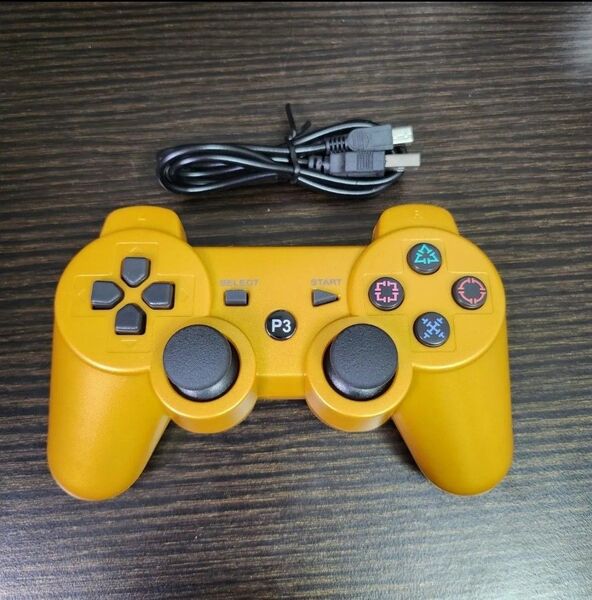 【未使用品】PS3 コントローラー 互換品 プレステ3 PlayStation3 ゴールド
