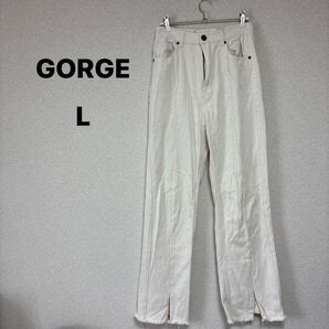 GORGE レディース ボトムス パンツ ベージュ系 サイズL 可愛い 人気 ゴージ