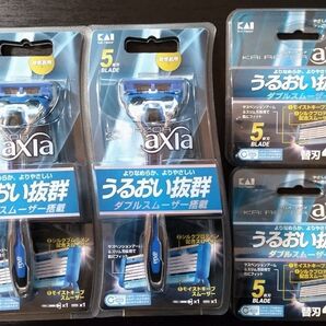 未使用品 KAI RAZOR カイレイザー axia カイレザー アクシア ホルダー(替刃)2点 +アクシア 替刃 4個入 2点