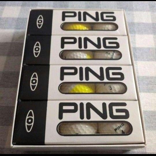 PING ピン ゴルフ ボール ゴルフボール カラーボール ツートン イエロー×ホワイト