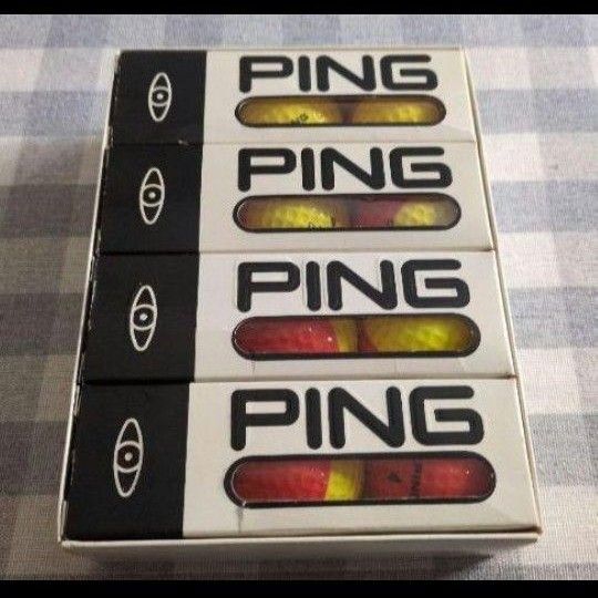 PING ピン ゴルフ ボール ゴルフボール カラーボール ツートン イエロー×オレンジ