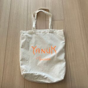 国産デニム Yanukヤヌーク ノベルティロゴ入りトートバッグ 自宅保管品 ショッピングバッグ