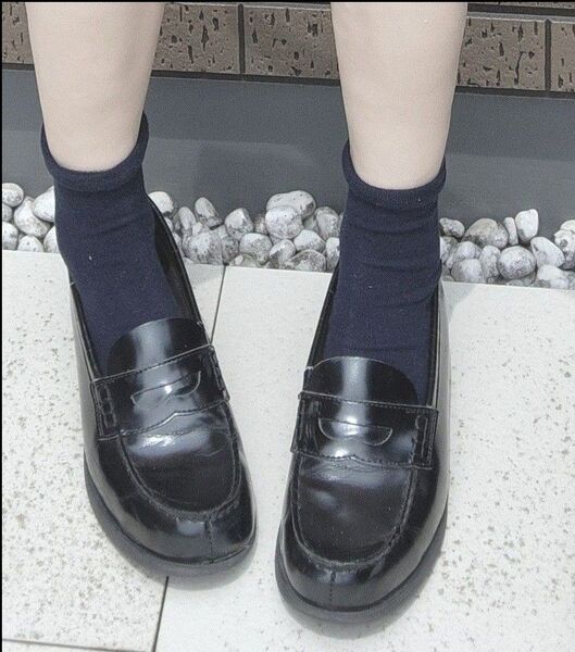 革靴 ローファー 黒 ブラック 女子高生 JK 25.0cm 4E CHARKIES コスプレ 通学 スクール