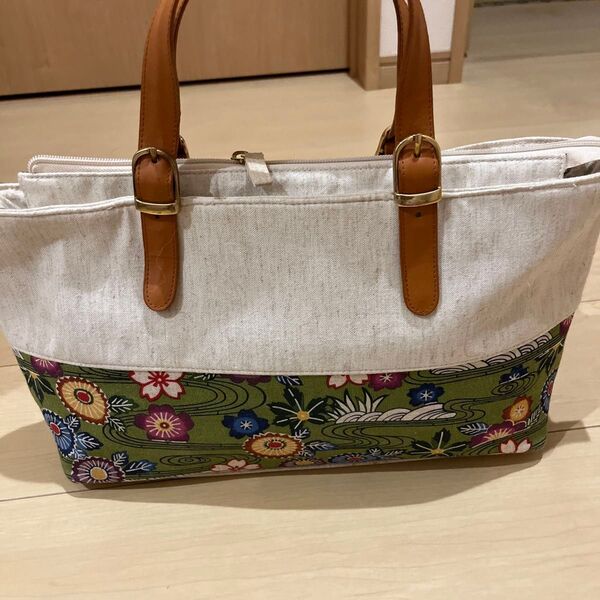 ハンドメイド トートバッグ 和柄 花柄