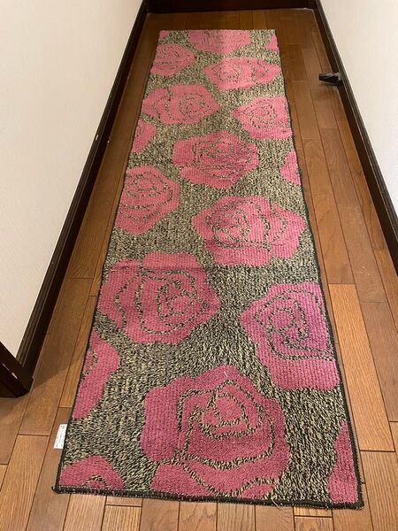 バラ柄キッチンマット