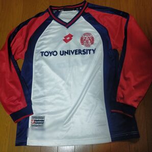 超レア物 東洋大学 LOTTO製 サッカー ユニホーム プラティクス シャツ トレーニングウェア