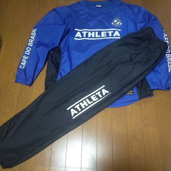 程度極上 ATHLETA ナイロン素材 ウインド ピステ 上下セットアップ シャカシャカ