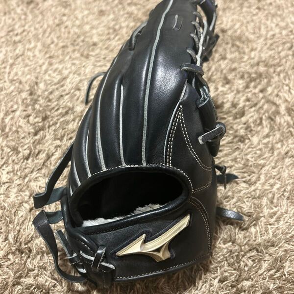 ミズノグローバル軟式外野手用 グローブ ブラック 野球