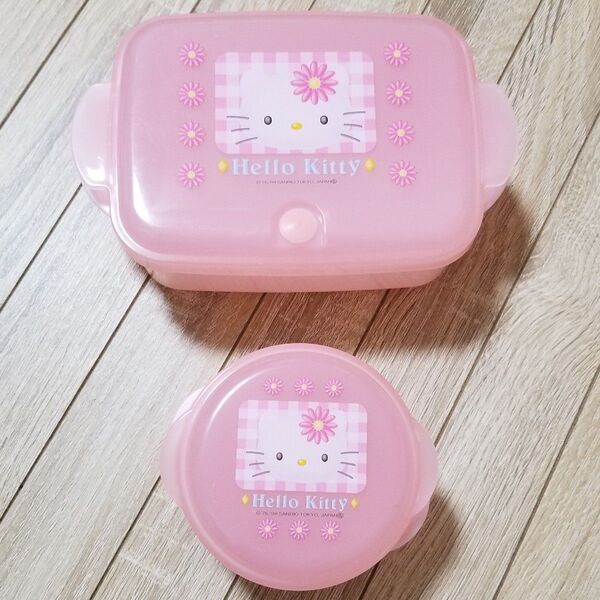 【新品】1999年 当時物 ハローキティ 保存容器 弁当箱 タッパー 昭和レトロ 希少!