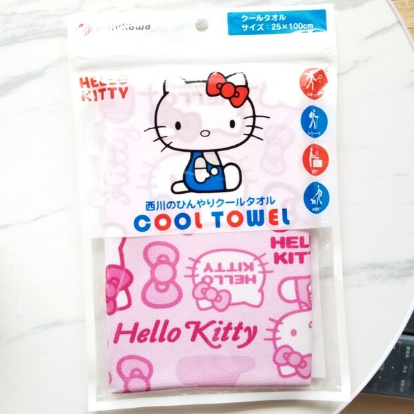 【新品】 ハローキティ 西川のひんやりクールタオル サンリオ 冷たい 送料込み