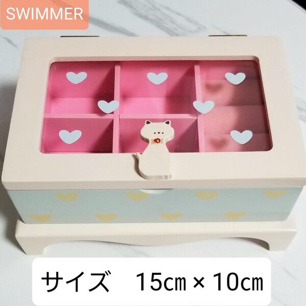 SWIMMER アクセサリーボックス 小物入れ おもちゃ箱 レトロ 送料込み 猫グッズ