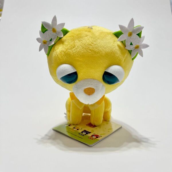 お茶犬 お茶猫 ぬいぐるみ ミン 黄色 イエロー マスコット プライズ 限定