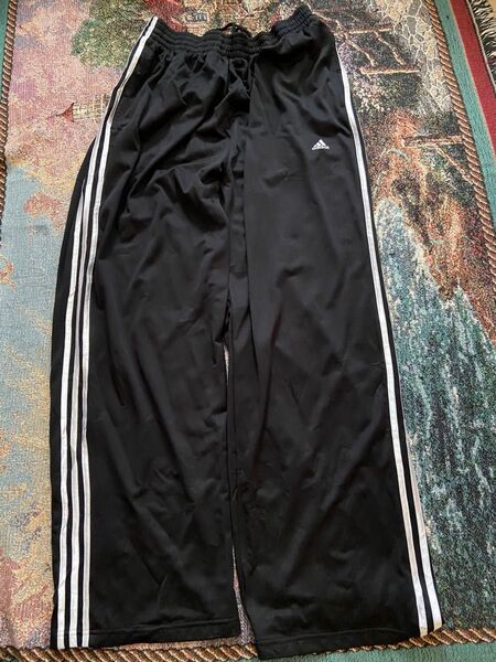 アメリカ古着アディダス トラックパンツ ブラック ジャージ パンツ2XL