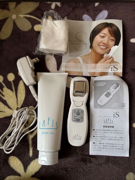 LAFIS ラフィスエステ推薦家庭用美顔器Ion Sonic ISコットン、充電コード、ジェル、取扱説明書付 美容 シミ 美肌