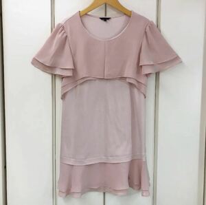 美品！TO BE CHIC ウォッシャブル シフォン切替 ワンピース(2)