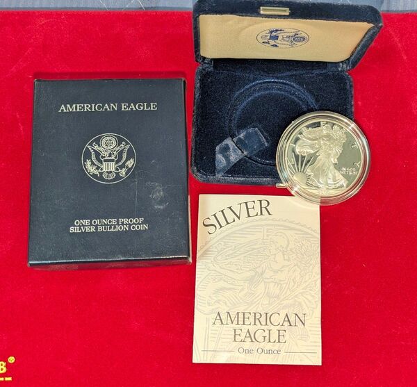 2000年 アメリカンイーグル銀貨 1オンス プルーフ硬貨 超希少 ケース付き
