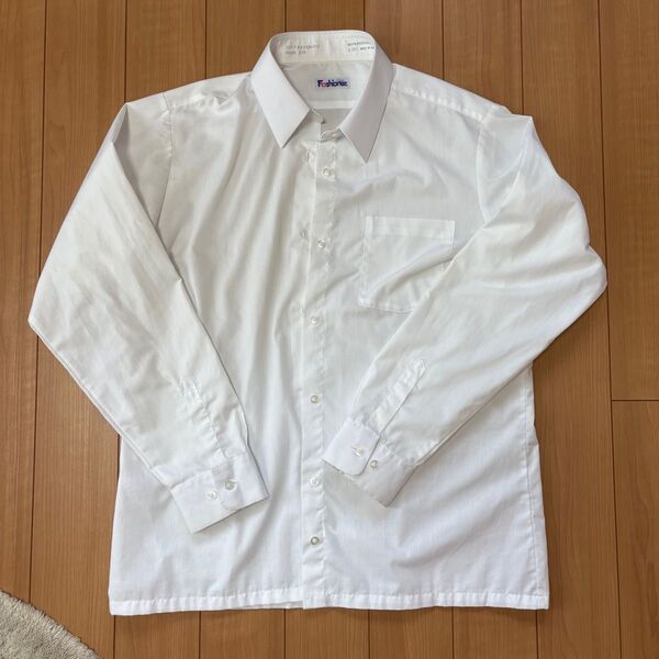 美品★Fashioner 白ワイシャツスクールシャツ夏用長袖中学生高校生男子女子