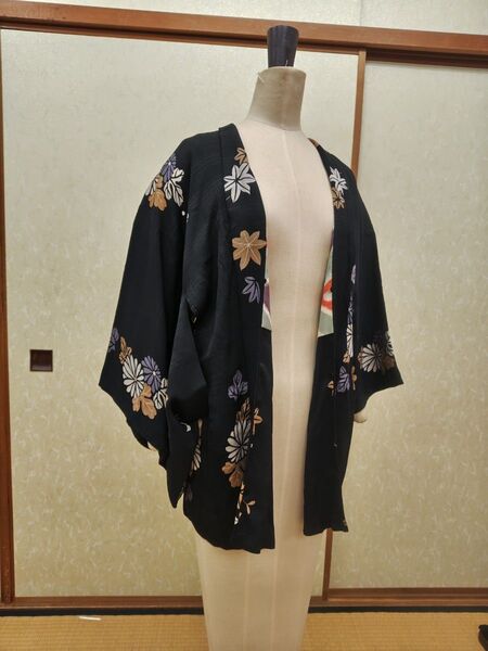 羽織 着物 アンティーク 和服 レトロ 黒
