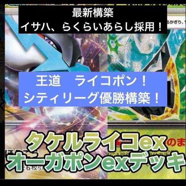 構築済みデッキ ポケモンカードゲーム ジムバトル シティリーグ 優勝デッキ ライコポン タケルライコexデッキ オーガポンex