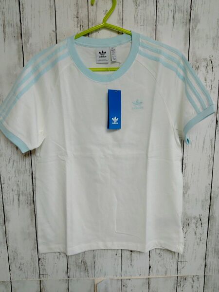 adidas originals Tシャツ ホワイト×ペールブルー 新品未使用