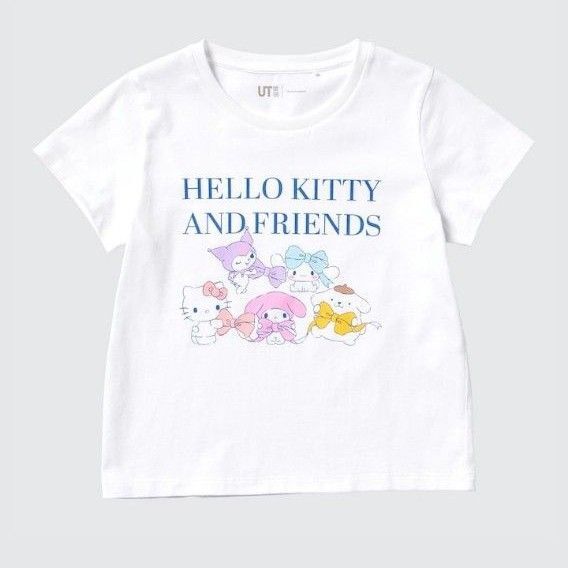 未開封 Tシャツ 半袖Tシャツ ユニクロ 半袖 100センチ 白 マイメロ キティ シナモン
