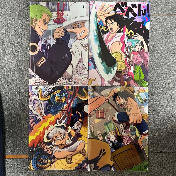ONE PIECE くら寿司 コラボ クリアファイル 4種類フルコンプ
