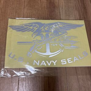 U.S. NAVY SEALs ステッカー シルバー 未使用
