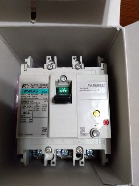 富士電機漏電遮断器ブレーカ 3P40A EW50EAG