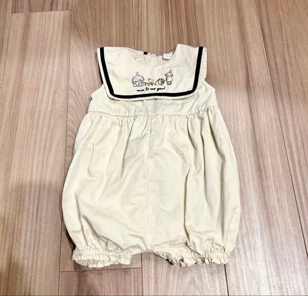 コトリ ベビー服 セーラー襟 カバーオール 80