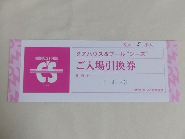 ホテルリステル猪苗代 プール&スパ 利用券大人5名 サウナ&温泉