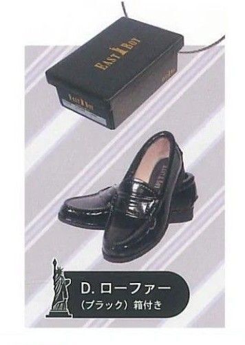 EASTBOY ミニ合皮バッグ ローファーキーホルダー ローファー(ブラック・箱付き) ガチャ